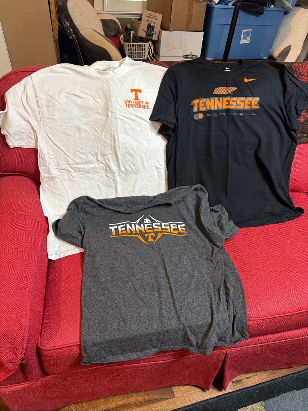 Men’s Tennessee Volunteers Football themed T-Shirt Bundle - White, Black, Gray
